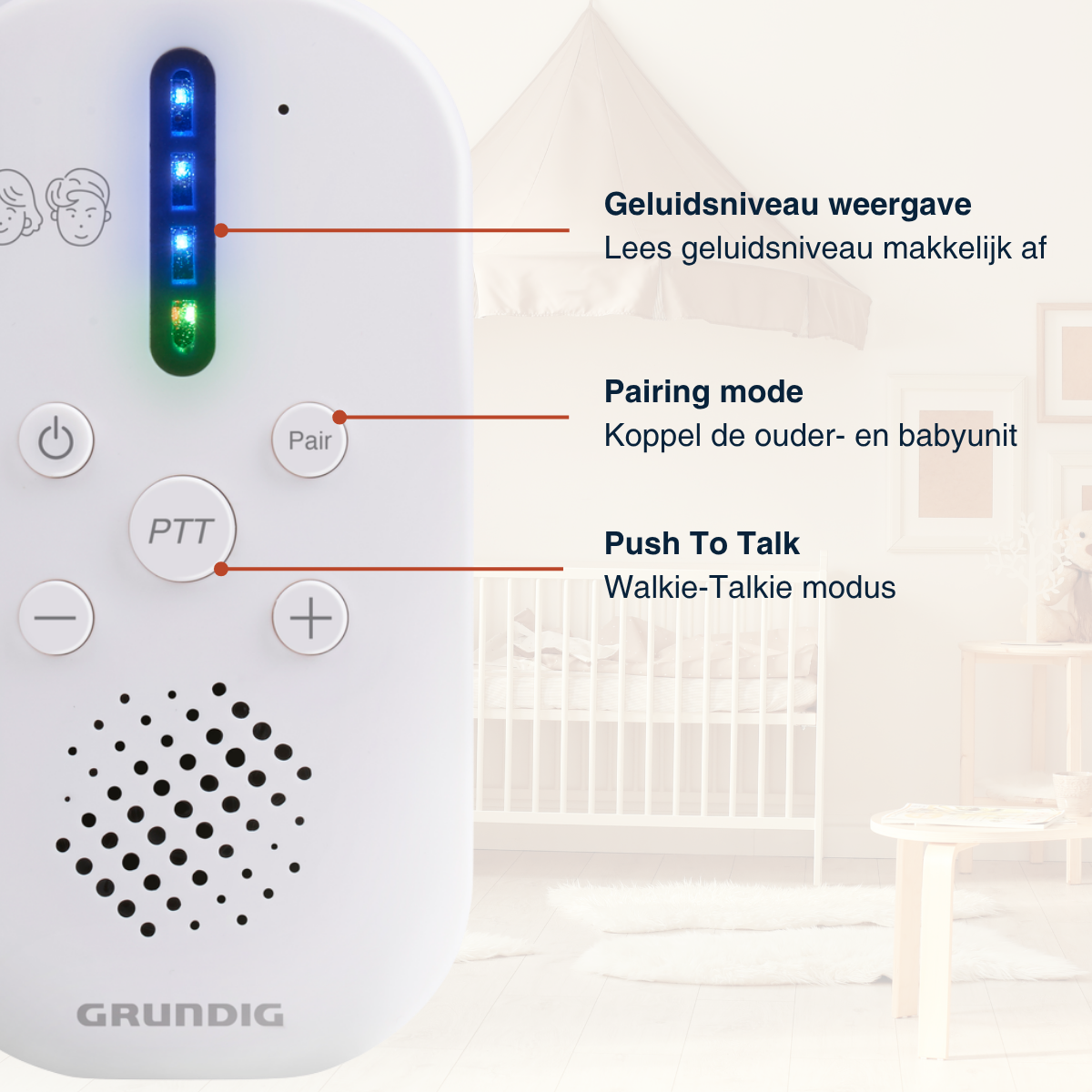 Audio Babymonitor Dect 2.4Ghz