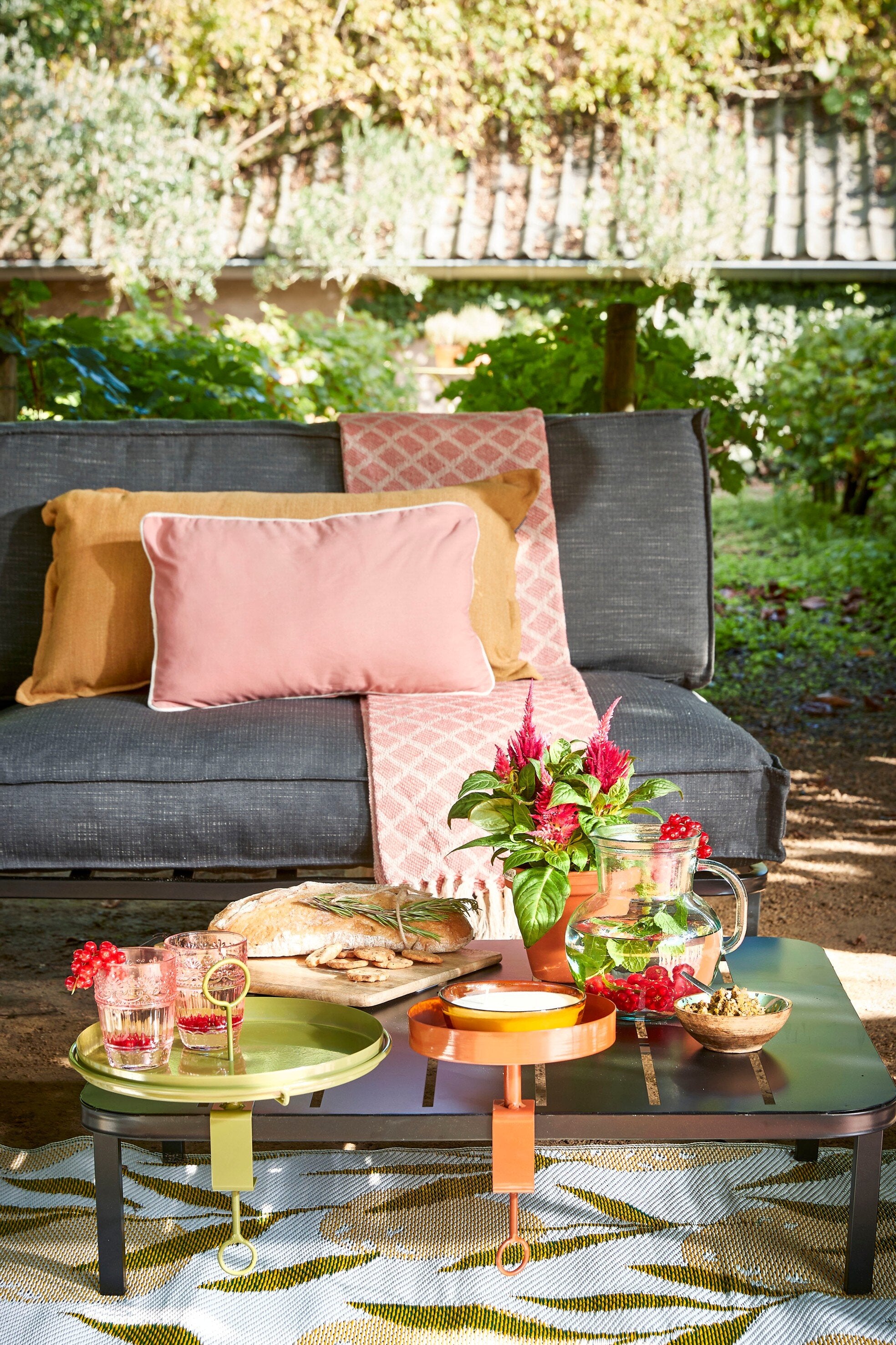 Aston Tray With Clamp Detachable D. Green - H30Xd30,5Cm