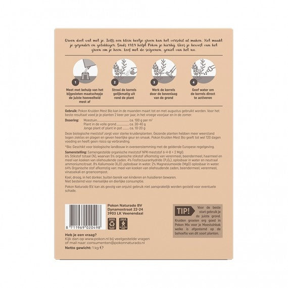  BIO KRUIDEN MEST 1 KG