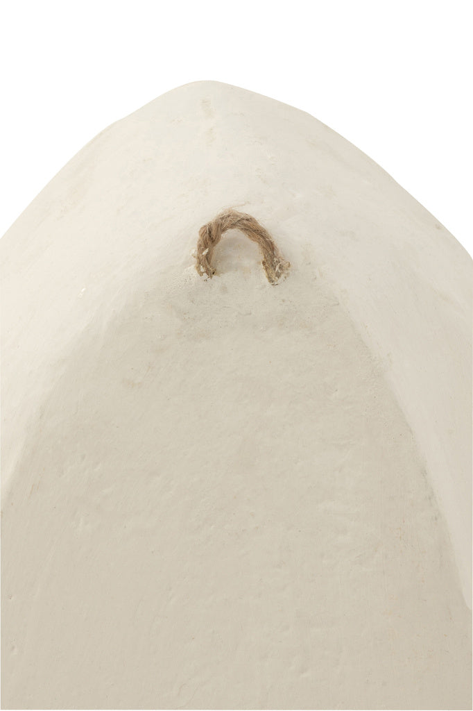 J-LINE SET VAN 3 WANDREKKEN PAPIER-MÂCHÉ WIT